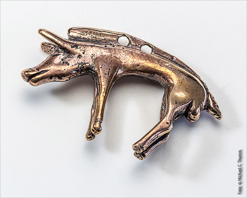 keltischer Eber aus Bronze - Replik von Trommer Archaeotechnik